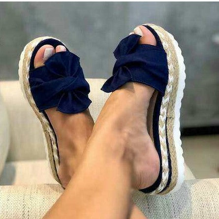 Bow Wedges Sandals