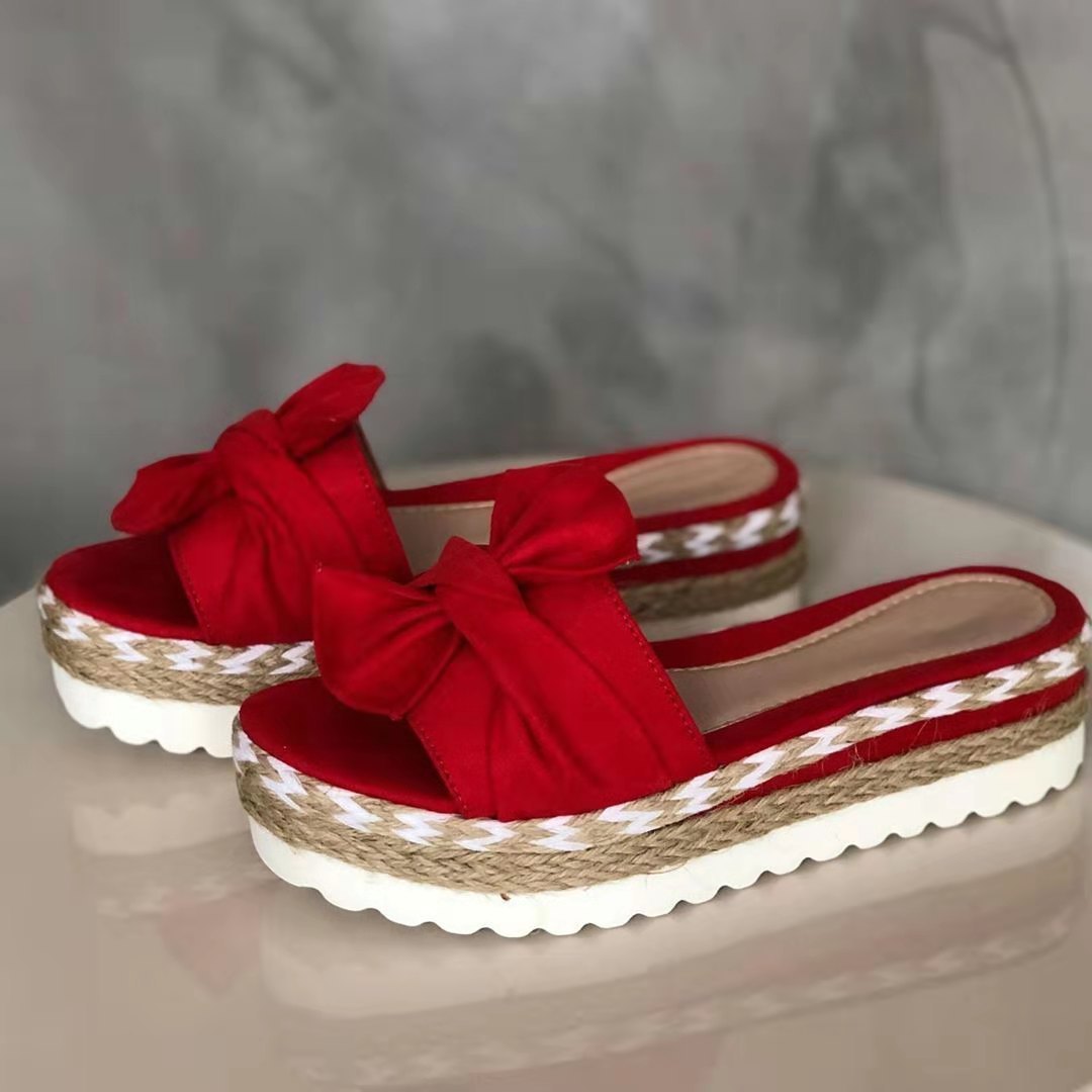 Bow Wedges Sandals