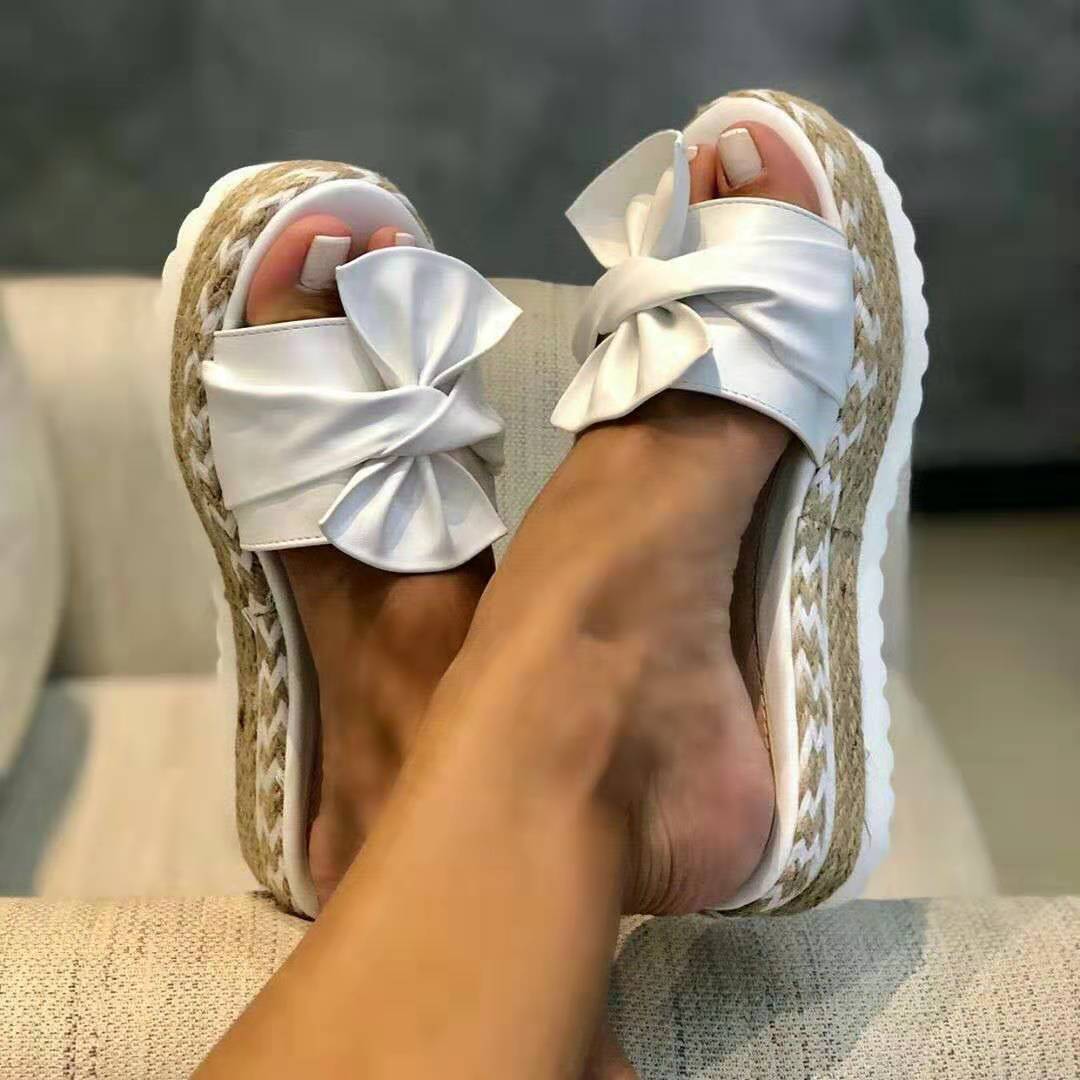 Bow Wedges Sandals