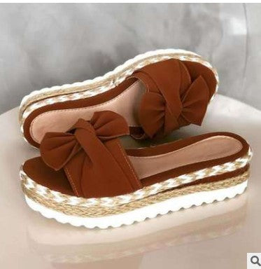 Bow Wedges Sandals