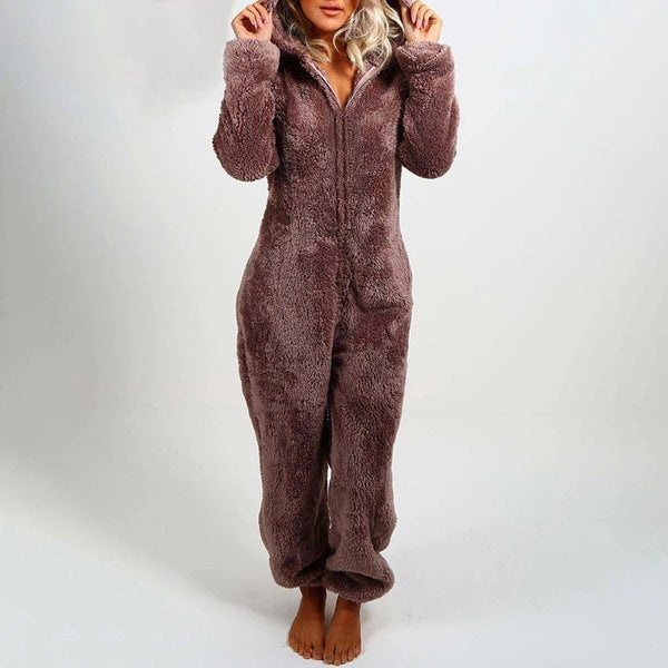 Fluffy Cozy Onesie Jumpsuit