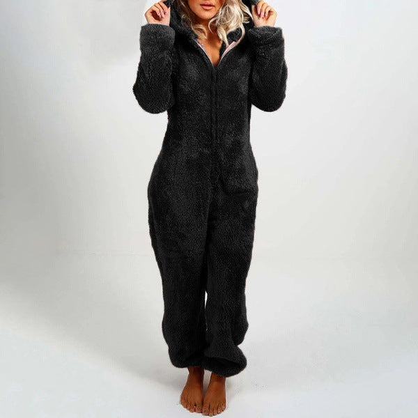 Fluffy Cozy Onesie Jumpsuit