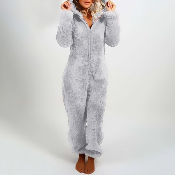Fluffy Cozy Onesie Jumpsuit
