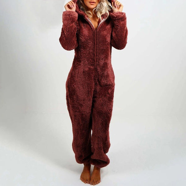 Fluffy Cozy Onesie Jumpsuit