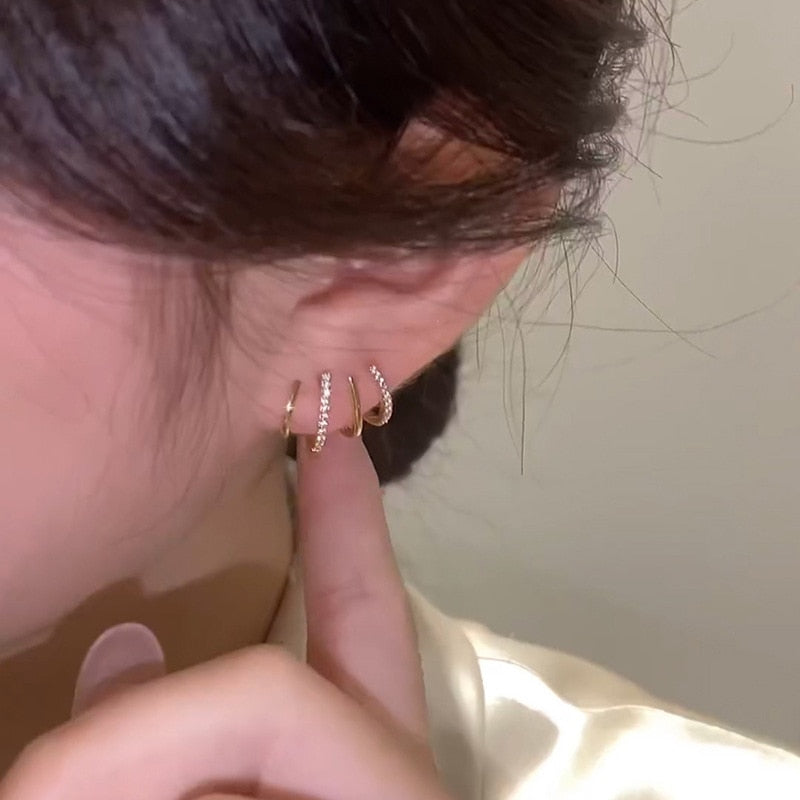 Multi-layer Crystal Earrings