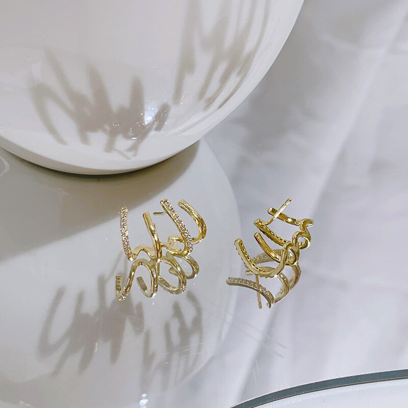 Multi-layer Crystal Earrings