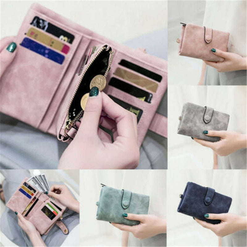 SMALL TRIFOLD LEATHER WOMEN WALLET