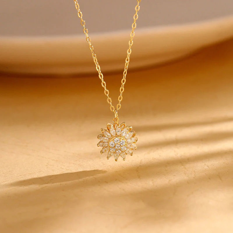 Spinning Sunflower Necklace