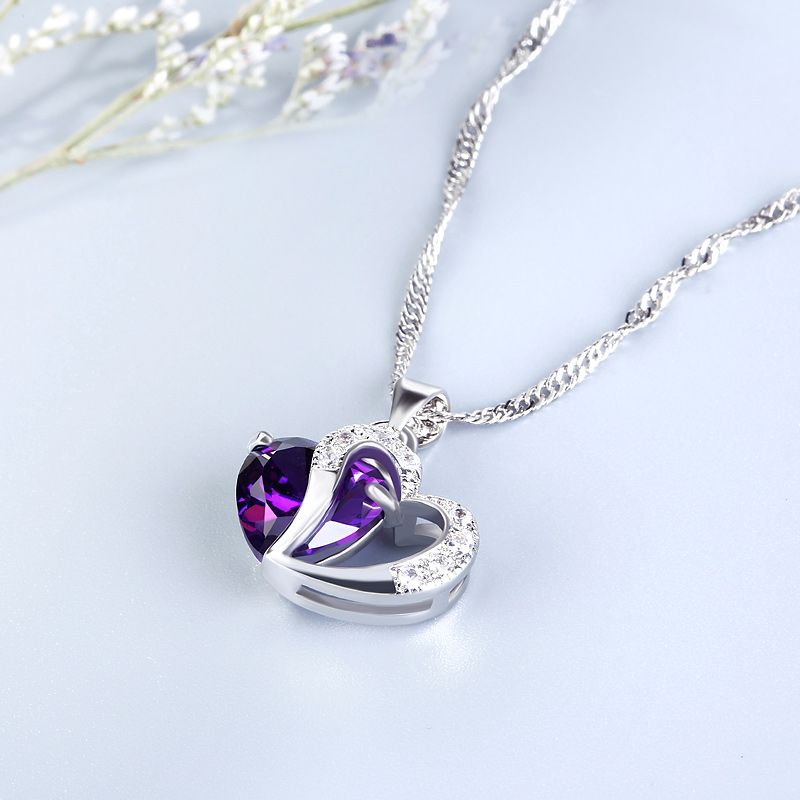 Heart Cut Sterling Necklace