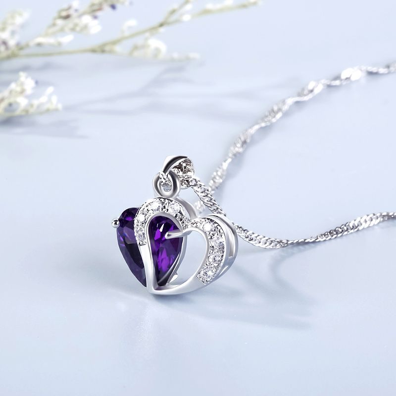 Heart Cut Sterling Necklace