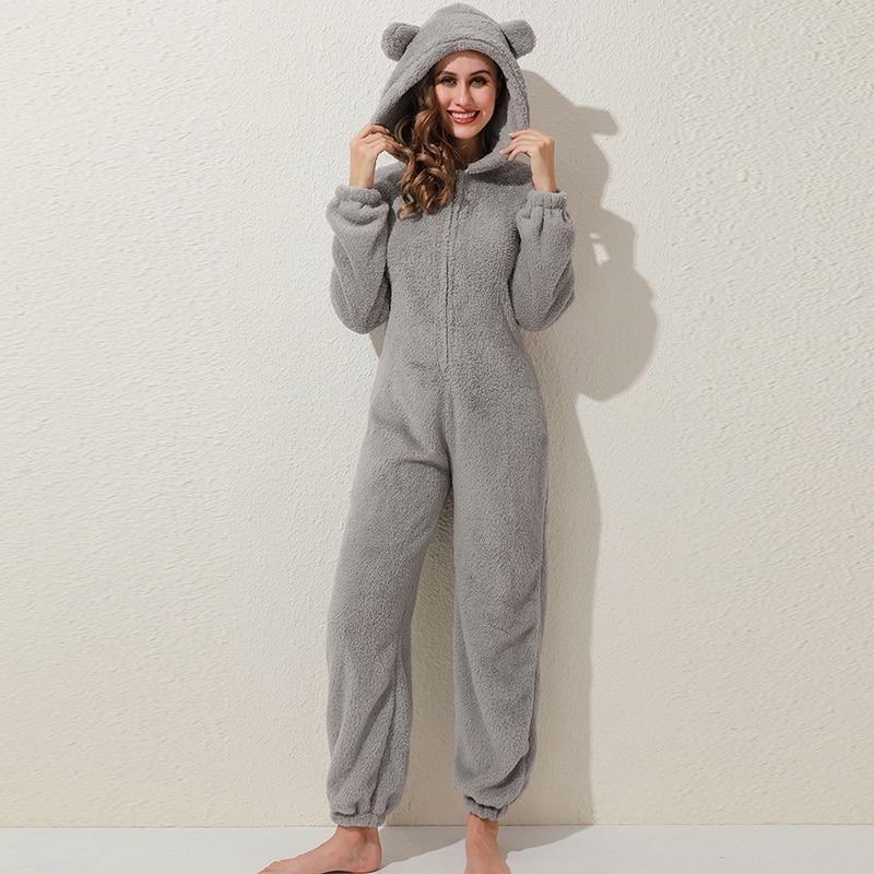 Fluffy Cozy Onesie Jumpsuit