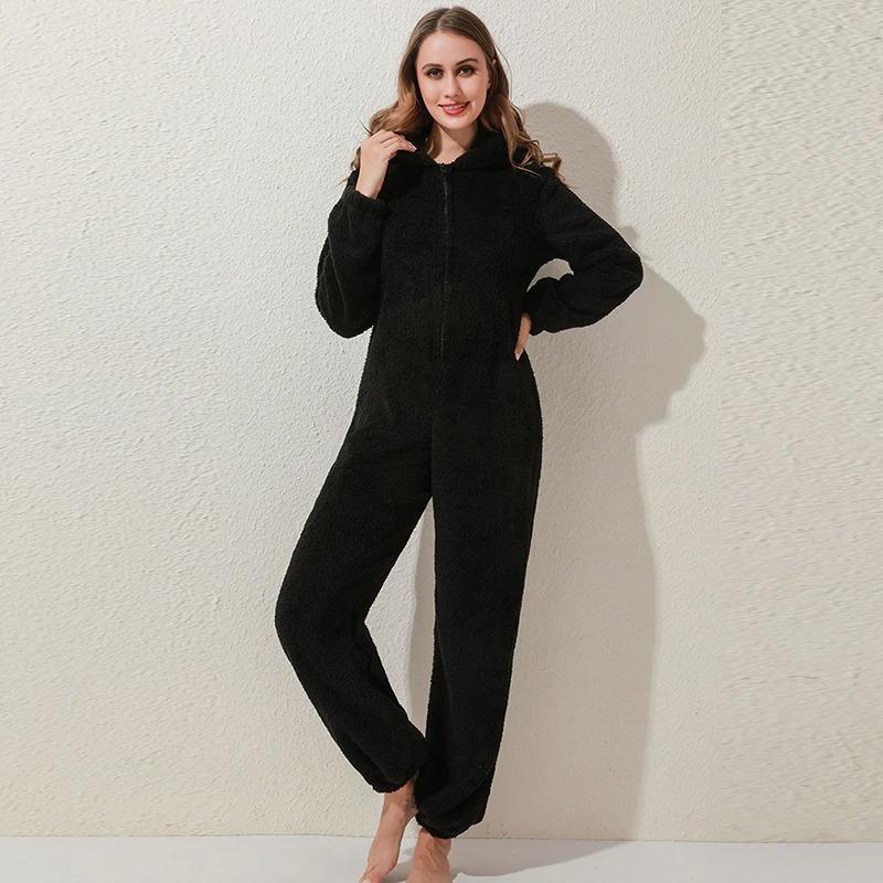 Fluffy Cozy Onesie Jumpsuit