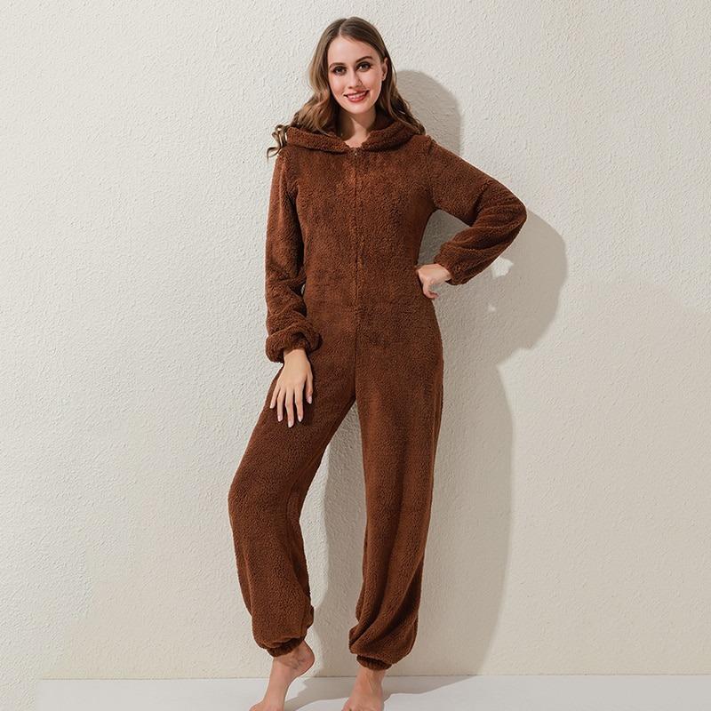 Fluffy Cozy Onesie Jumpsuit