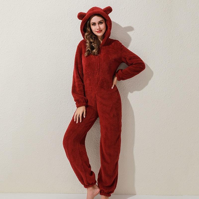 Fluffy Cozy Onesie Jumpsuit