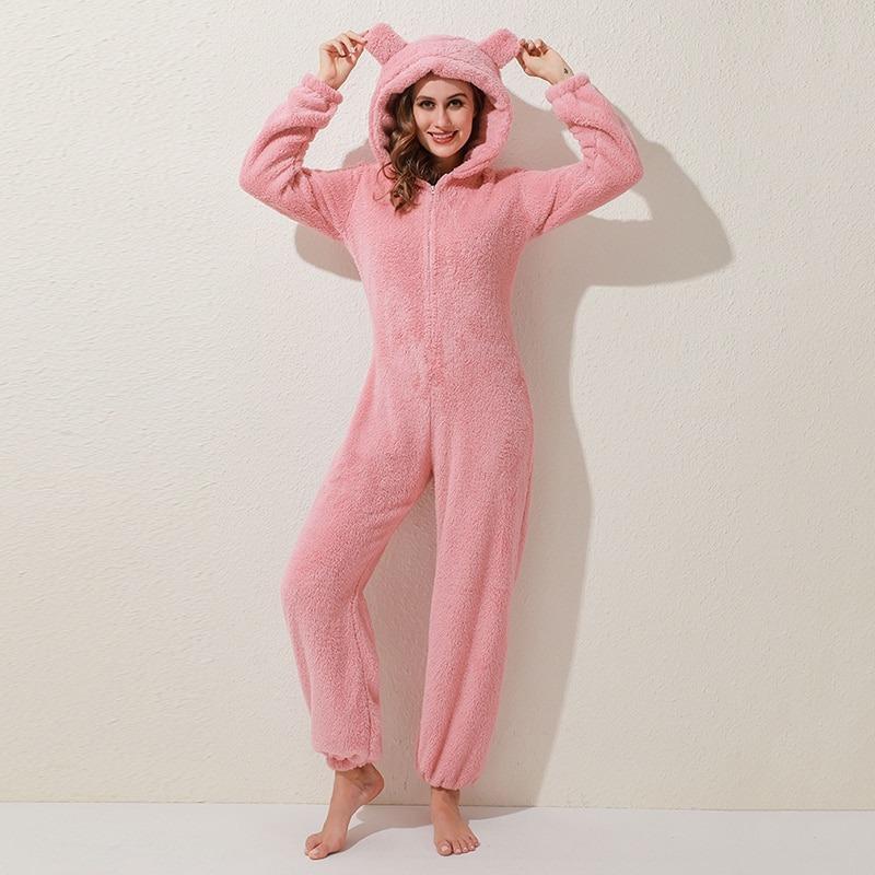 Fluffy Cozy Onesie Jumpsuit