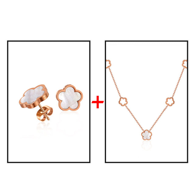 Five Clover Leaf Jewelry Sets
