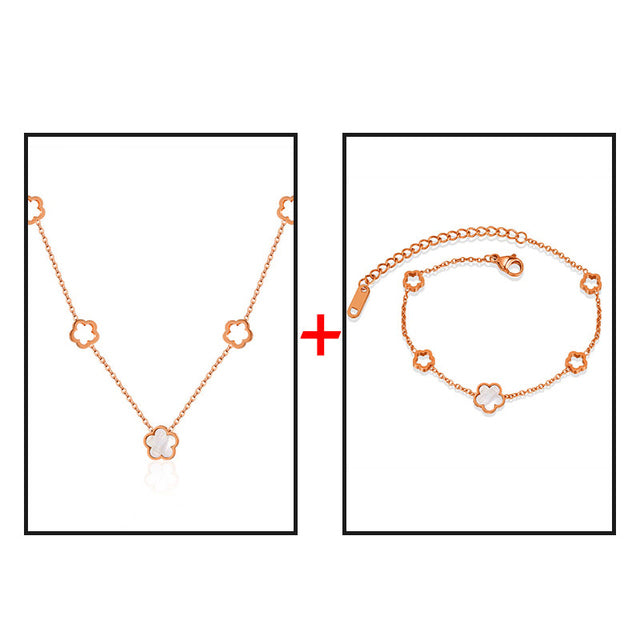 Five Clover Leaf Jewelry Sets