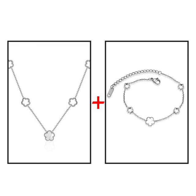 Five Clover Leaf Jewelry Sets