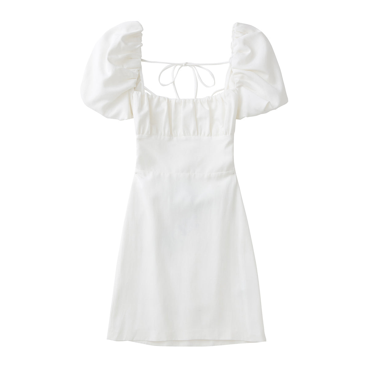 Lucille White Puff Dress