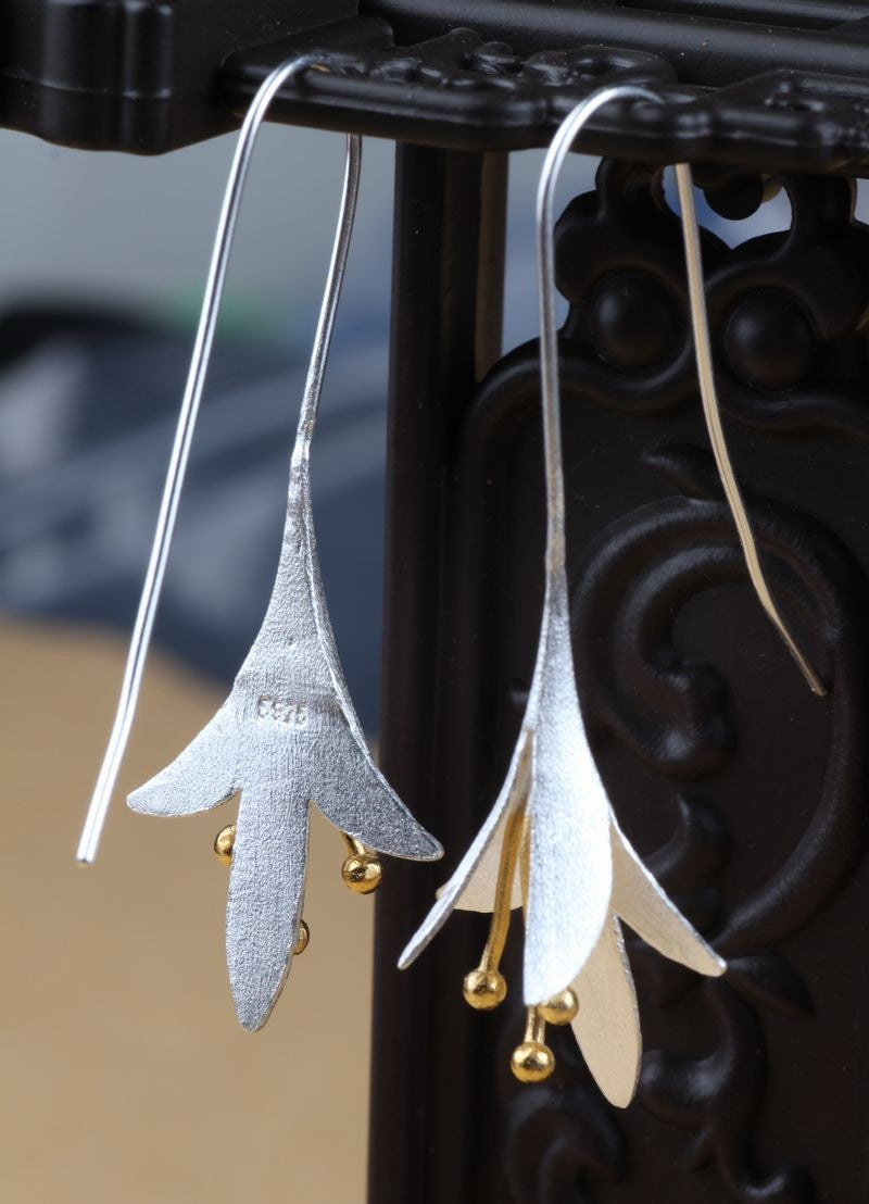 Long Flower Earrings
