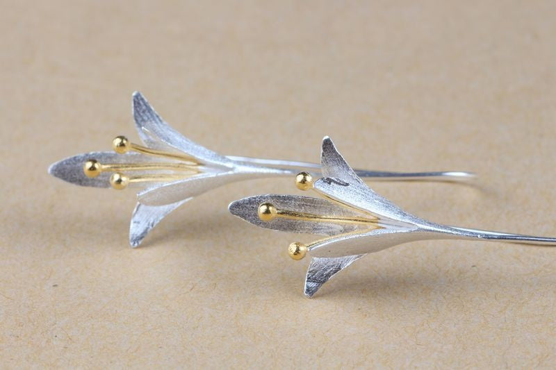 Long Flower Earrings