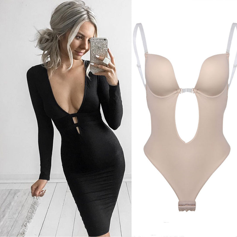 Plunge Backless Body Shaper Bra