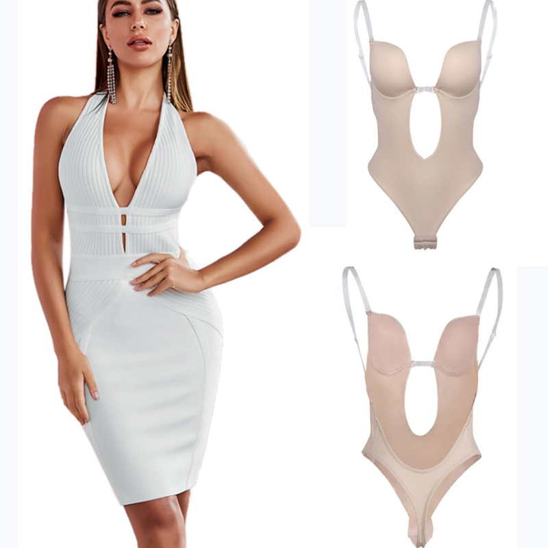 Plunge Backless Body Shaper Bra