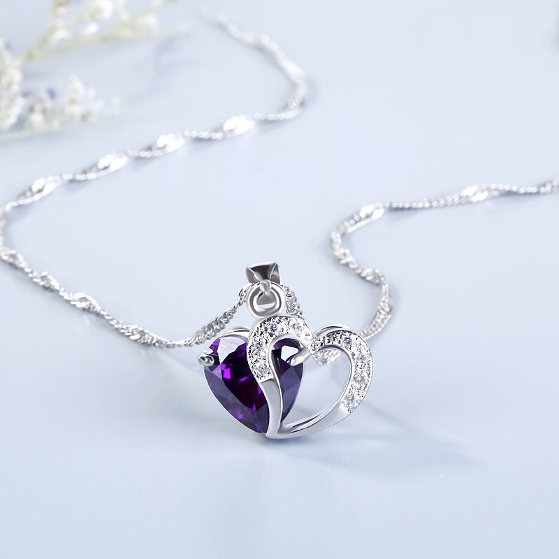 Heart Cut Sterling Necklace